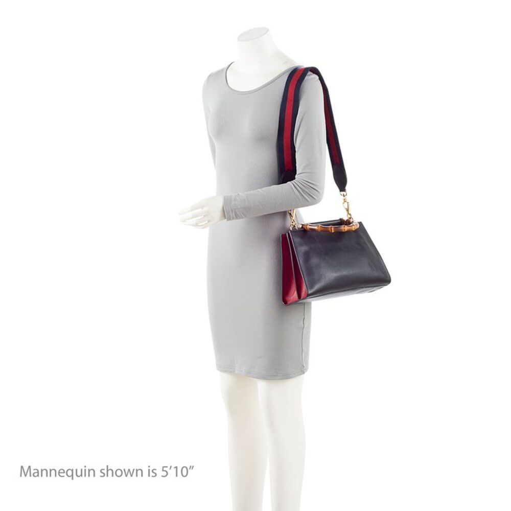 Gucci Leather Bamboo Nymphaea Medium Top Handle - Picture 5 of 16